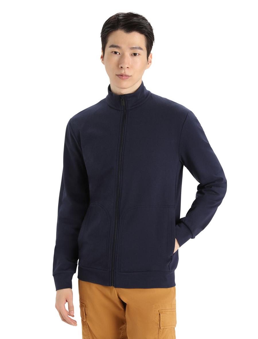 Icebreaker Merino Central II Long Sleeve Zip Miesten Huppari Laivastonsininen | FI 1279AHKP